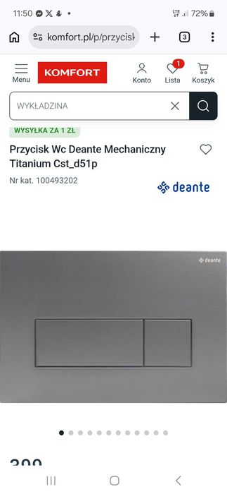 2 sztuki DEANTE Przycisk wc mechaniczny titanium cst_d51p
