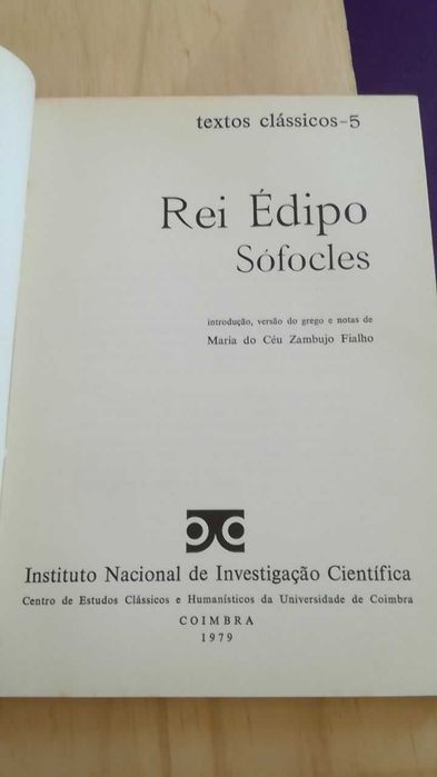 Rei Édipo de Sófocles 1979 - Instituto Nacional de I C
Maria Fialho