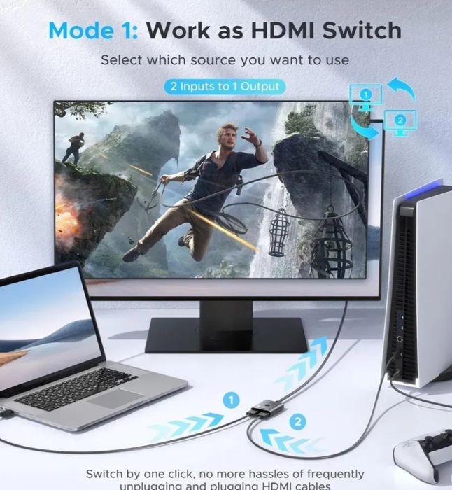 Відеокомутатор Warrky 4k HDMI 60Hz HDCP 2.2 HDR
Широка сумісність: ід