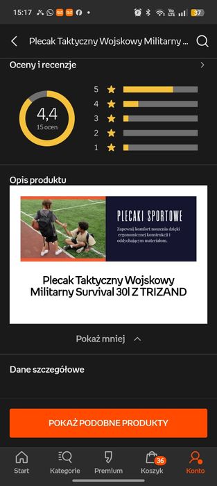Plecak taktyczny 30 l nowy