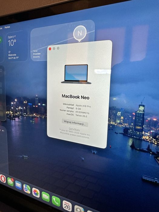 Macbook Neo Indygo 8/512 Touch Id GWARANCJA