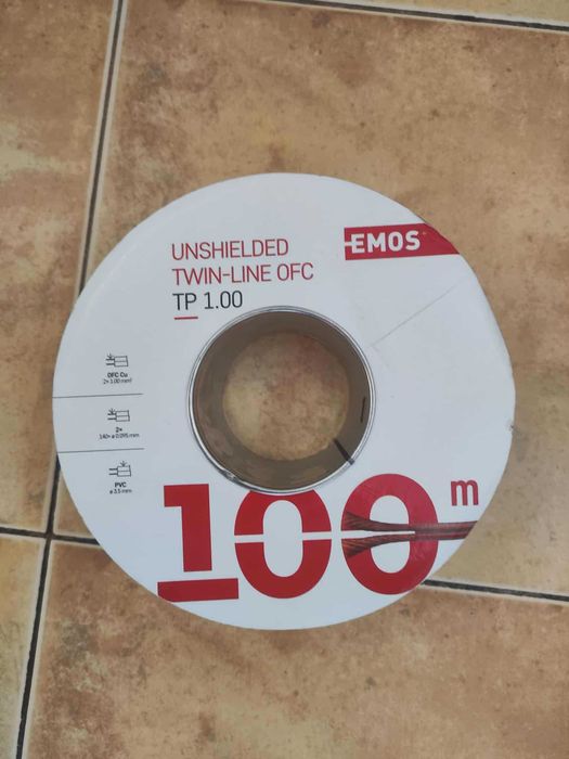 EMOS S8310 Kabel głośnikowy 100 metrów Przewód nieekranowany 2x1,00