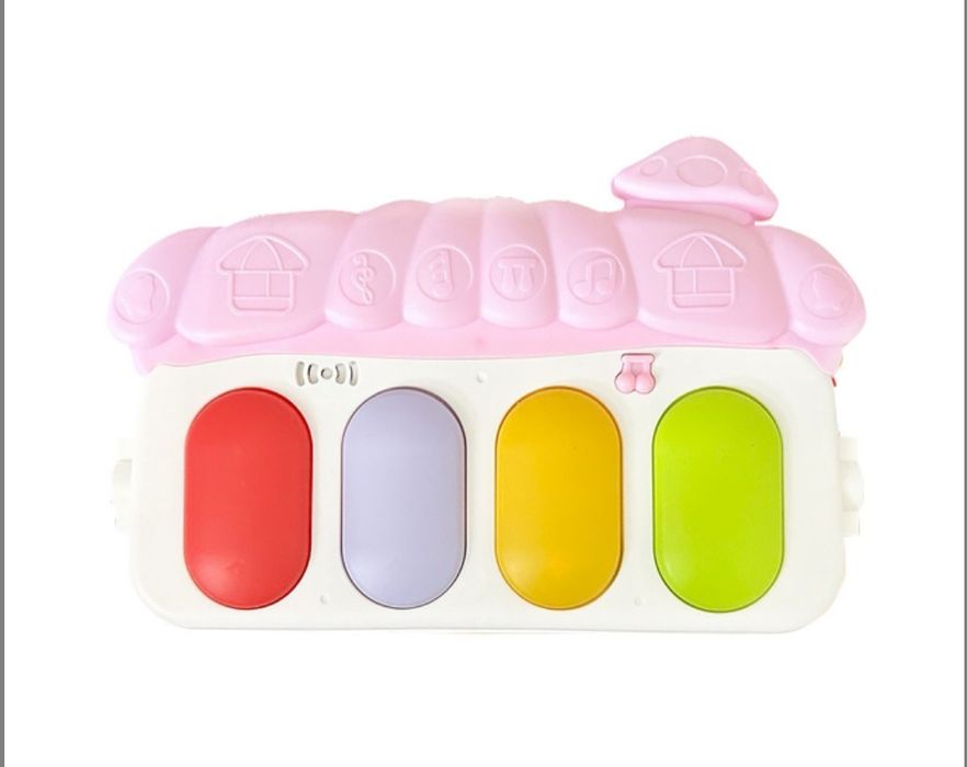 Дитячий розвивальний інтерактивний килимок музичний з дугою