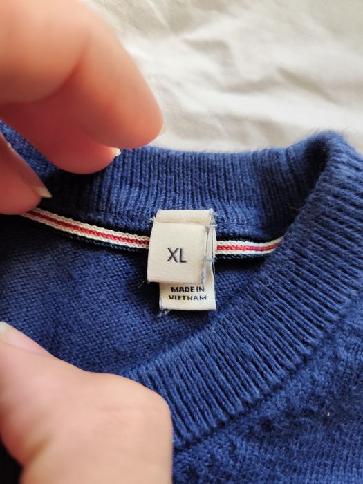 Sweter długi rękaw kardigan crewneck Gant męski XL