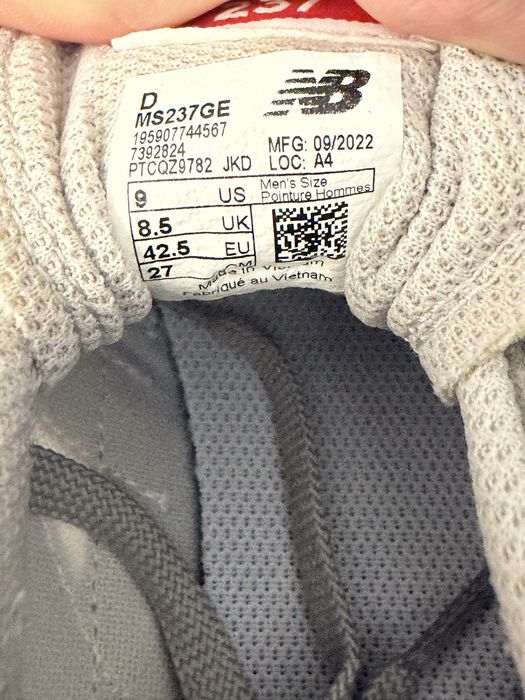 Оригінал 100% New Balance 237 Shoes Grey Ms237Ge (26,5см/27,5см/28см)