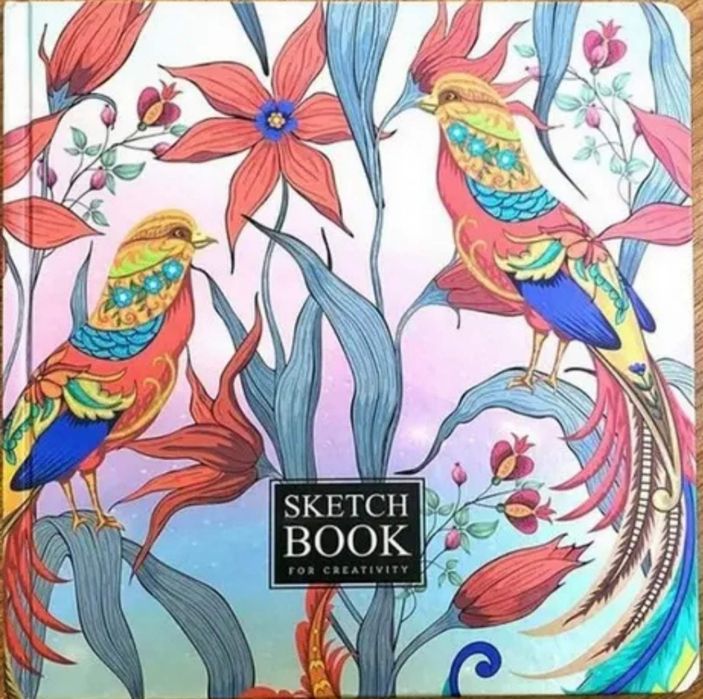 Скетчбук 200х200 мм, 24 арк, папiр 100г/м2 бiлого кольору, чисті аркуш