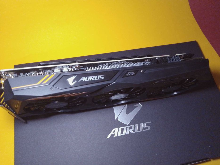 Видеокарта GTX 1060 6GB GIGABYTE AORUS Три кулера РАЗГОН ТИХАЯ