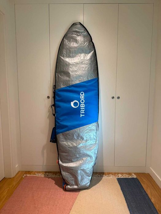 Combo Surf: Prancha 7'0 47,5L Malibu + Fato Deeply 4/3 M + Capa + Poncho
