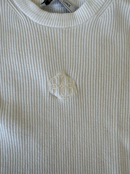 Білий лонгслів One by One