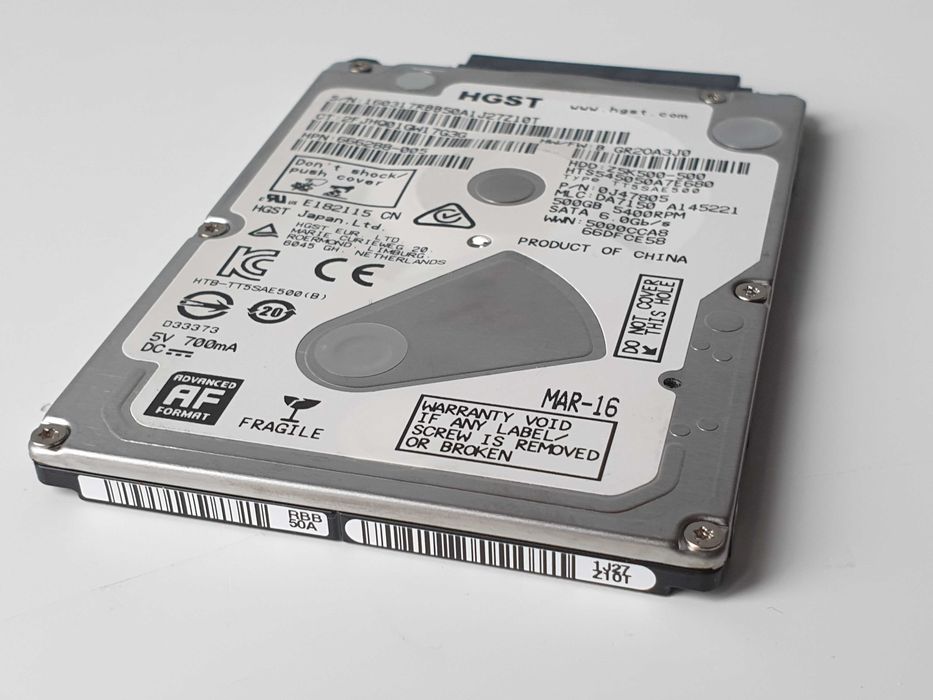 Жорсткий диск  HDD 500Gb 2,5" HGST HTS545050A7E680