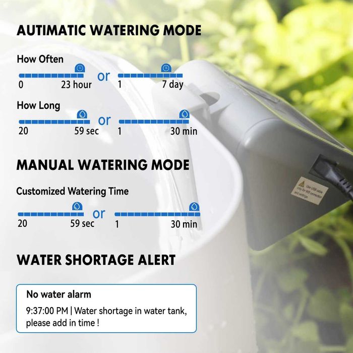 Sistema de rega automático WiFi para plantas de interior