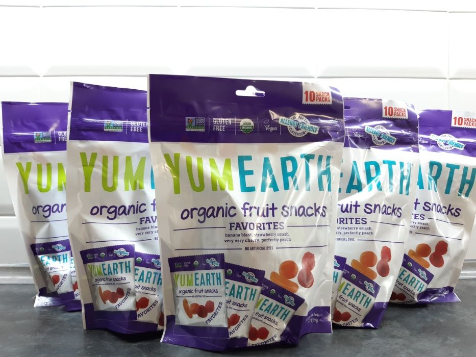 YumEarth, Organic Fruit Snacks (10 pack), фруктовые снэки (10 шт.*20г)