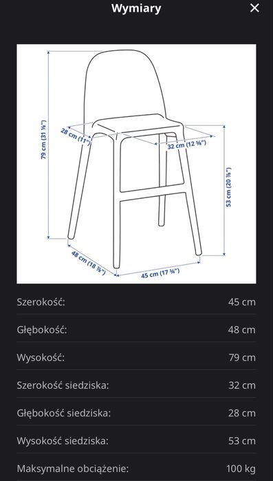 Krzesło dziecięce URBAN