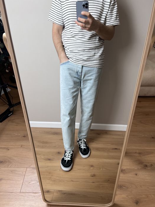 Чоловічі укорочені джинси мом Standard Fit від Pull&Bear