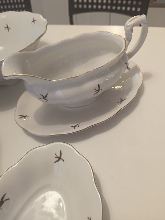 Zestaw starej porcelany Karolina lata 50, 60