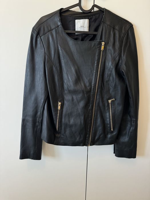 Casaco em pele preto como novo