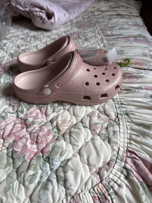 Crocs classic glitter brokat lekkie klapki 6-8 38-39