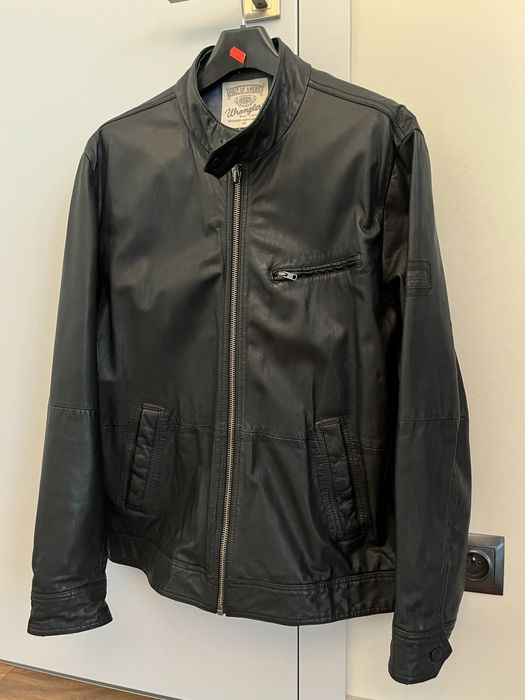 Kurtka skórzana Wrangler ze stójką XXL