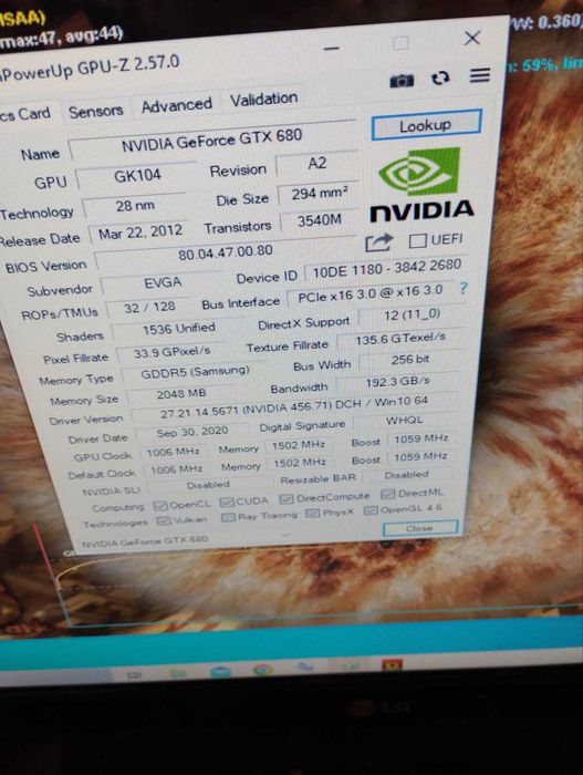 Ge force gtx 680 2 gb ddr5