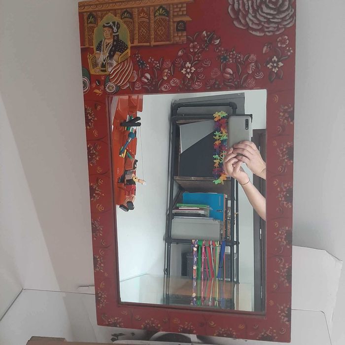 espelho pintado á mao