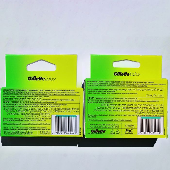 Змінні леза Gillette Labs (виробництво США), 6+4=10 шт, Оригінал , для станків з підігрівом та відлущувальною смужкою