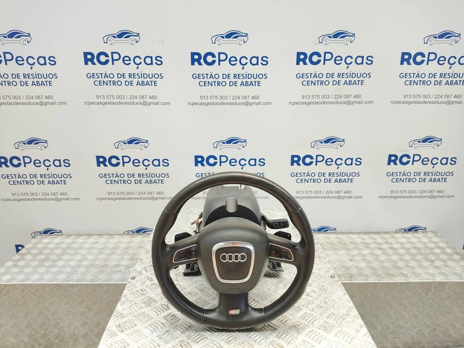 Volante Completo Em Pele Perfurada Com Patilhas Audi A4 B8 8K S-Line