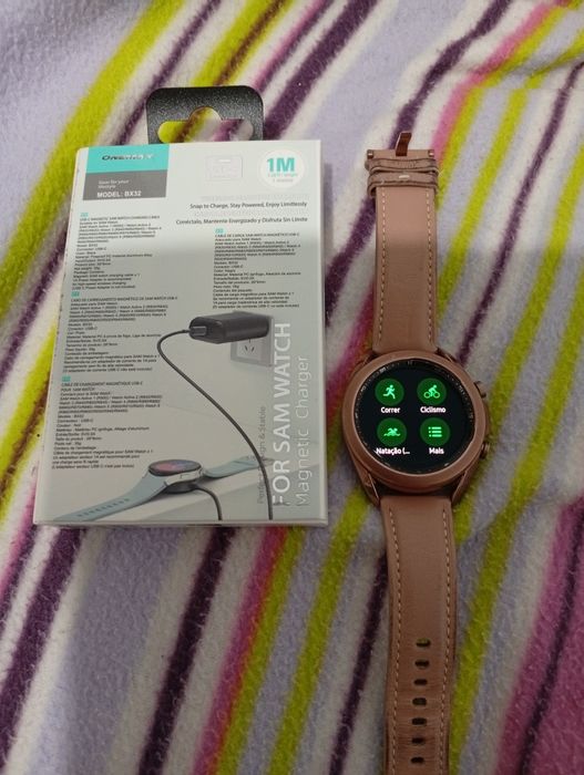 Smartwatch Samsung Galaxy watch3 com carregador