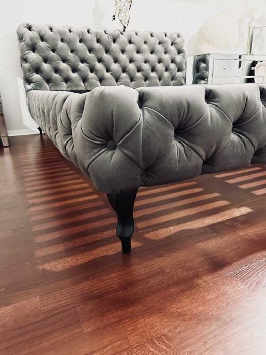 łóżko KARE Desire 160x200 cm jasnoszare stelaż regulowany //OKAZJA!!