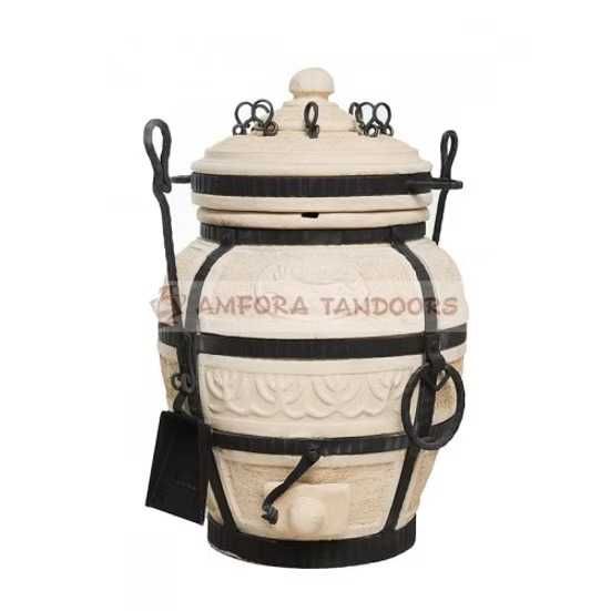 Piec TANDOOR Tandoori Tandyr model HUNTER Z ZAWIASEM grill ogrodowy