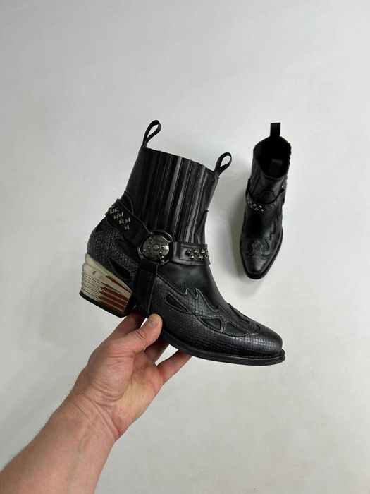 Черевики indie sleeze казаки hedi boy archive boots black архив чорні