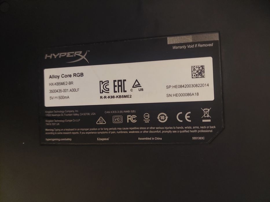 Teclado hyper x e rato gamer razer deathadder essential