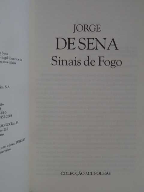 Sinais de Fogo de Jorge de Sena