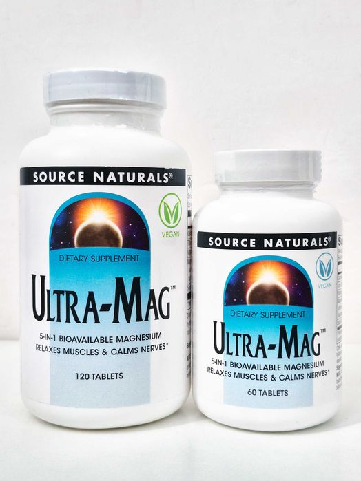 Магній з вітаміном B6 Source Naturals Ultra-Mag, 60/120 таблеток