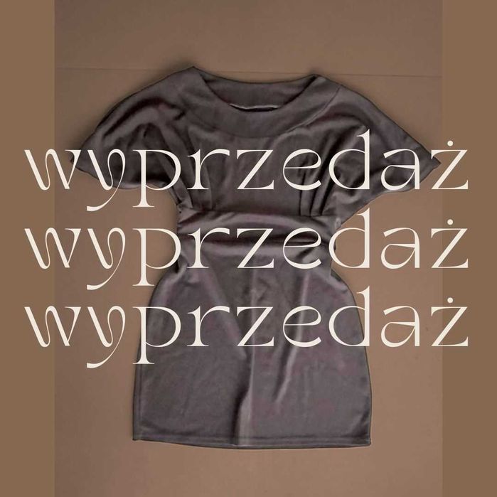 Tunika sweterek sweterkowa nietoperz brązowa rozmiar uniwersalny #671