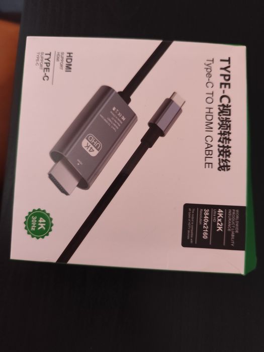 Cabo Type C para HDMI 4k novo