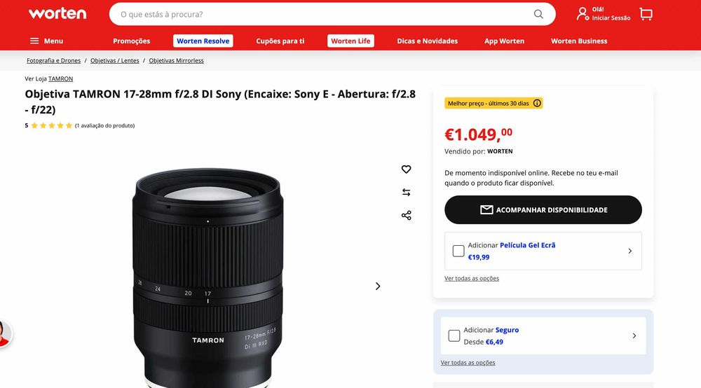 Tamron 17-28mm f2.8 Di III for Sony E _NOVA