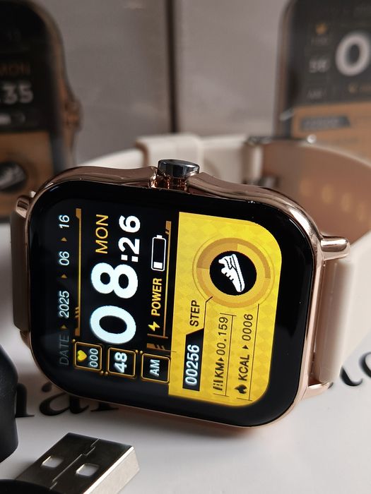 Złoty damski Smart watch z funkcją odbierania i wykonywania połączeń