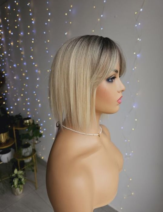 Tupet topepr uzupełnienie włosów Beata 30 cm blond naturalna fryzura