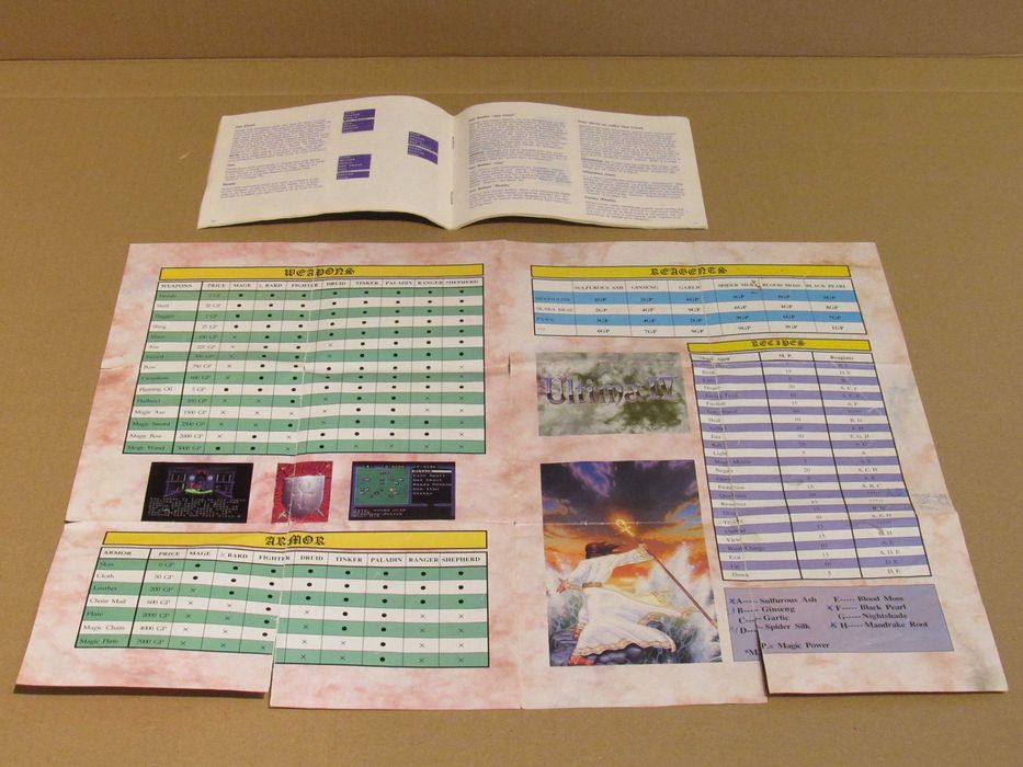 Jogo Sega Master System Ultima IV completo com mapa