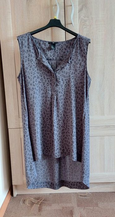 Bluzka koszula asymetryczna cętki panterka XL 42 H&M