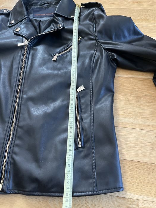 Kurtka ekoskóra Trussardi Jeans 44 czarna