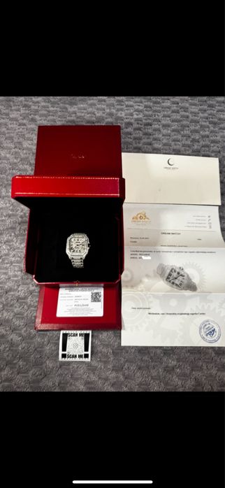 Cartier Santos Iced Out ref. WSAA0018