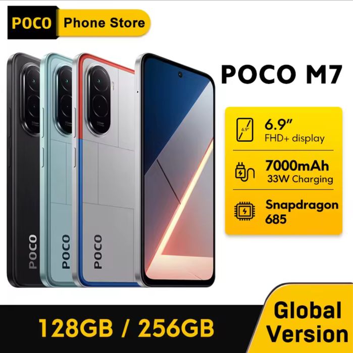 Xiaomi Poco M7 6/128 Silver NFC Глобальная версия