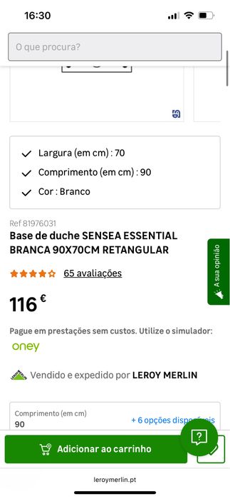 Base de Duche 70x90