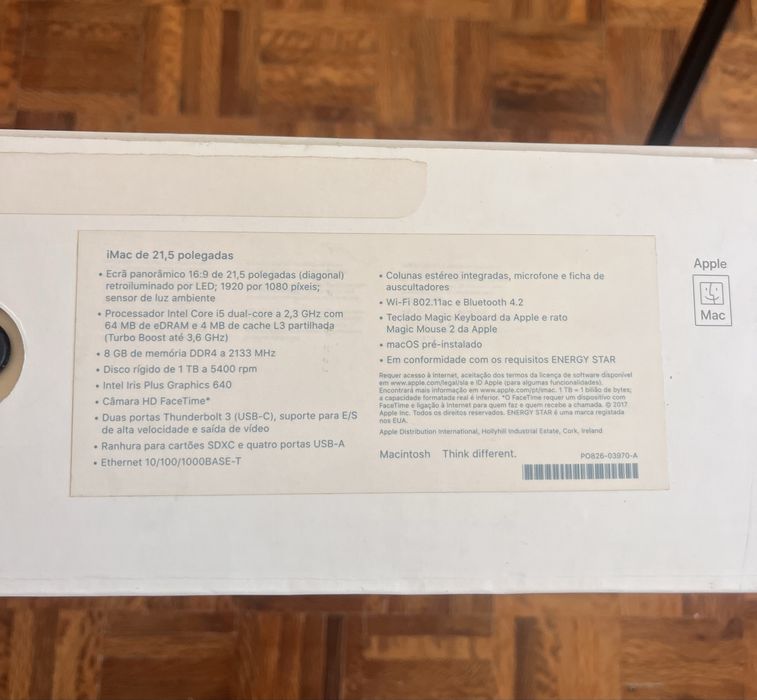 iMac 21,5” 2017 + Teclado + Rato — 1TB | 8GB RAM