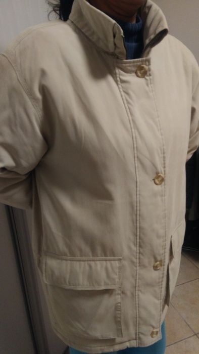 Parka a 3/4 em cor Creme
