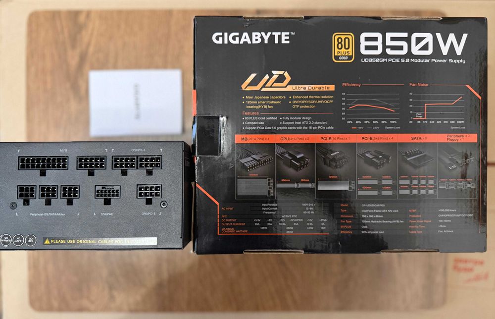 Блок живлення GIGABYTE UD850GM PG5 (GP-UD850GM PG5)