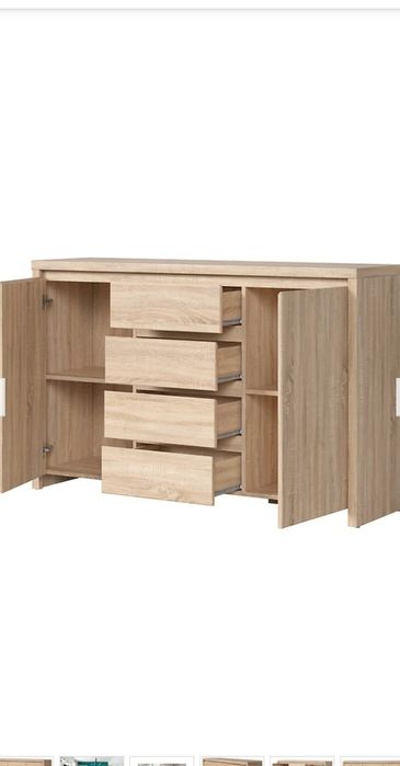 Komoda i witryna dąb sonoma