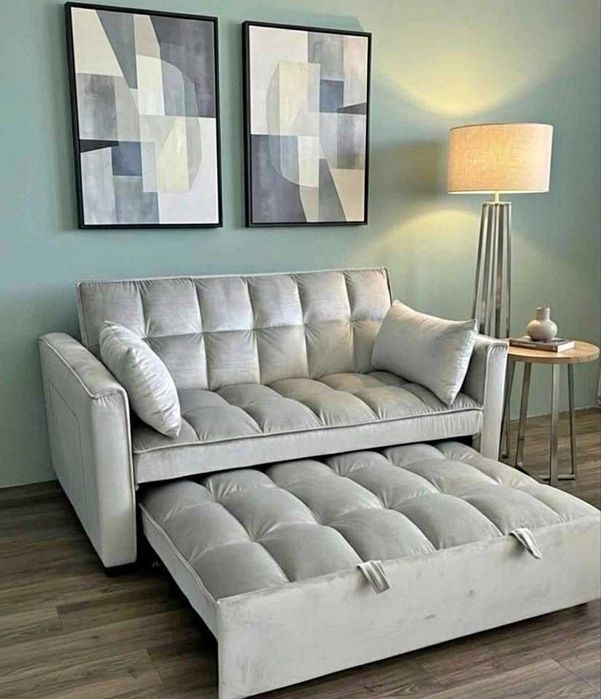 Sofa cama cinza  Envio gratis Levamos a sua casa