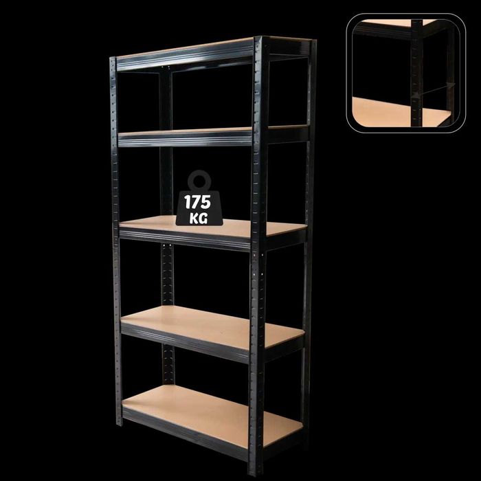 Складаний стелаж 5 полиць 180x90x30см 175кг GWI7361 полиця для сто